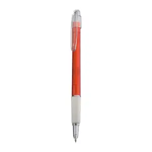 Frosted ball pen with rubber grip
