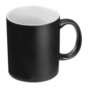 Black mug with colored inside